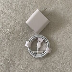 White iPhone Charger and Cable